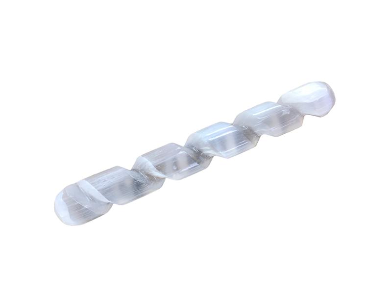 Shaped, Selenite Twist Wand Polished