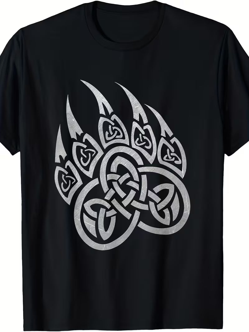 T-Shirt Viking Bear Paw Tribal Celtic Knot
