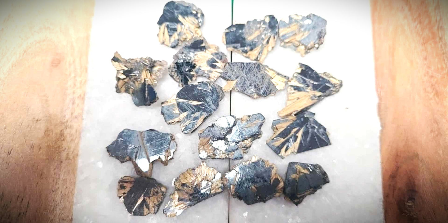 Rough, Golden Rutile on Hematite