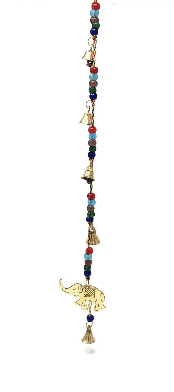 Wind Chime, Brass on String with Elephant – Moon Dragon