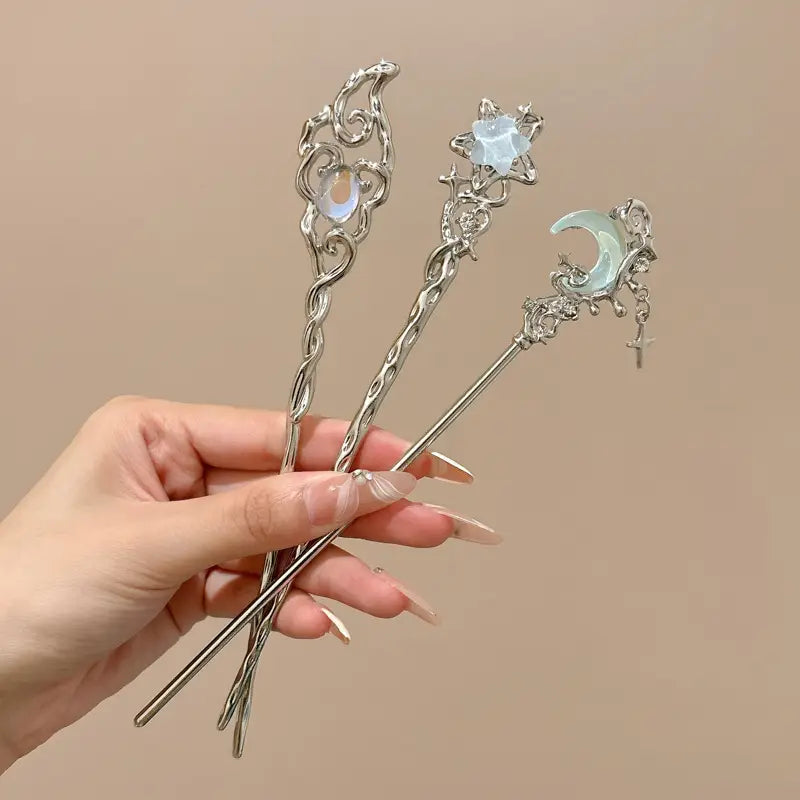 Moonstone Star Hairpin