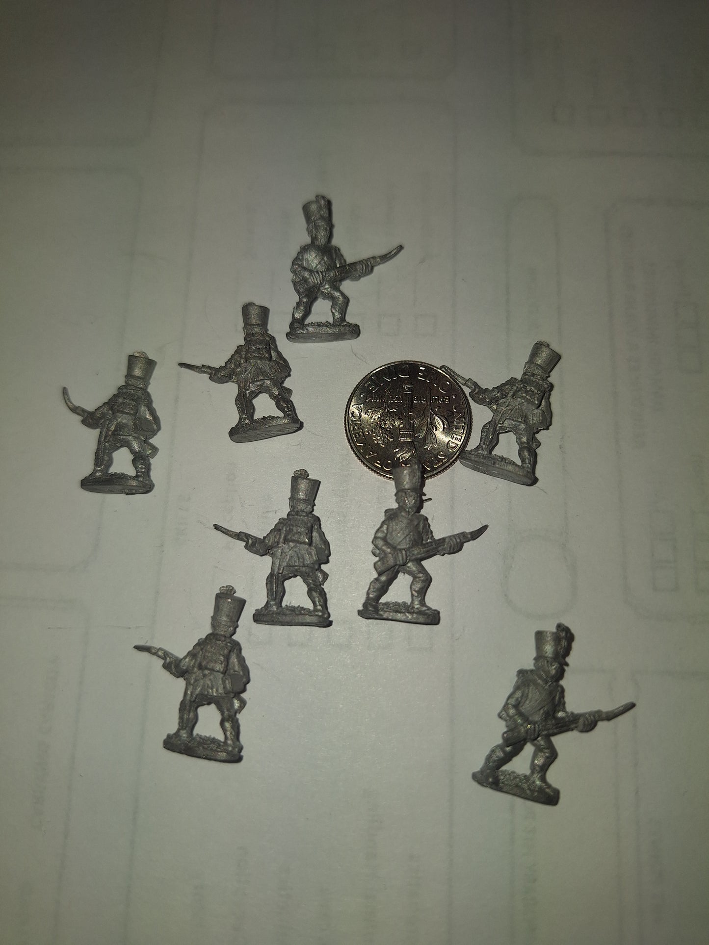 Metal Miniatures, Set of 8 Soldiers