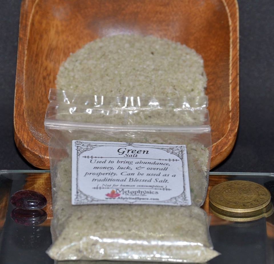 Green Blessed Salt - Protection and Abundance