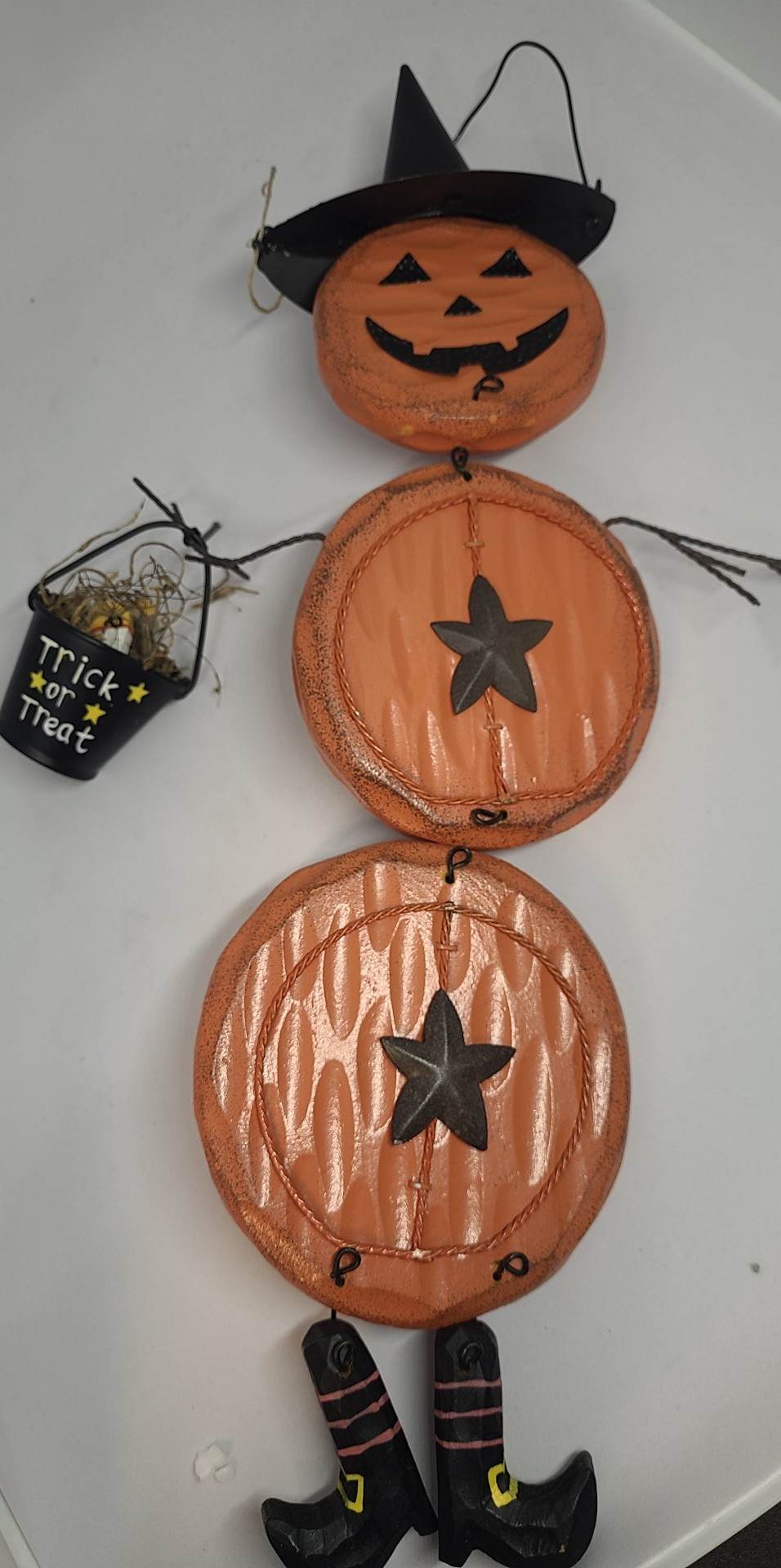 Pumpkin Witch hanging decoration