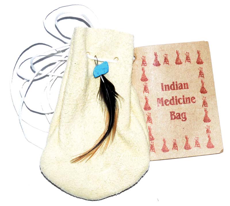 Medicine Pouches, Medicine dream bag White 3"
