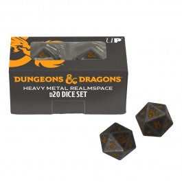 Ultra Pro Heavy Metal Realmspace D20 Set for D&D – Moon Dragon