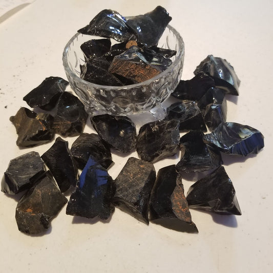 Rough, Black Obsidian large