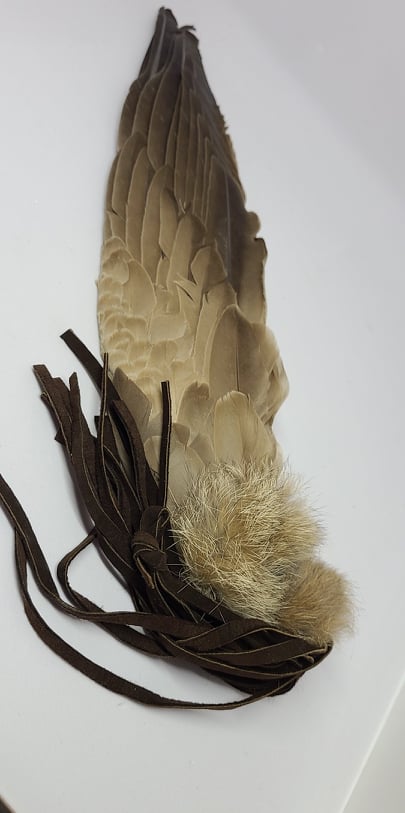 smudging feathers ~ goose + quail