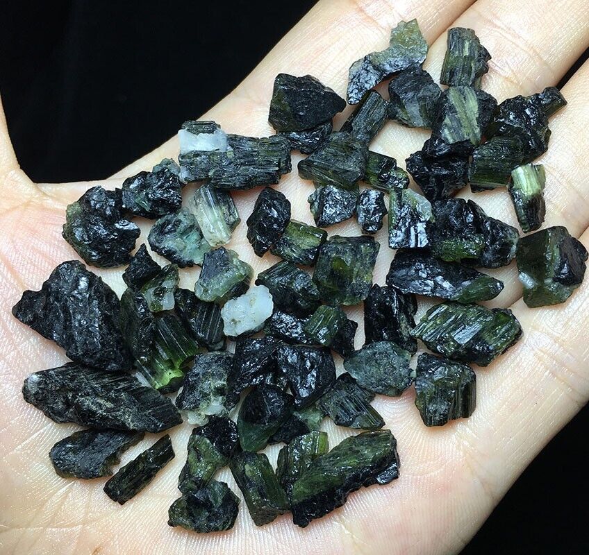 Rough, Transparent Green Tourmaline