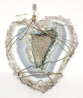 Sun Catcher, Amethyst Lavendar Gemstone Slice HUGE!