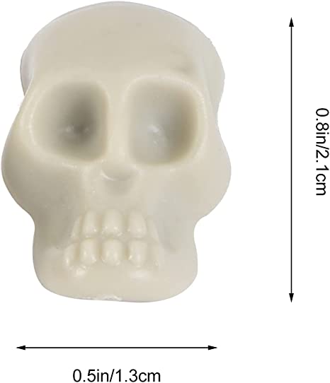 10 Mini Plastic Skull Heads