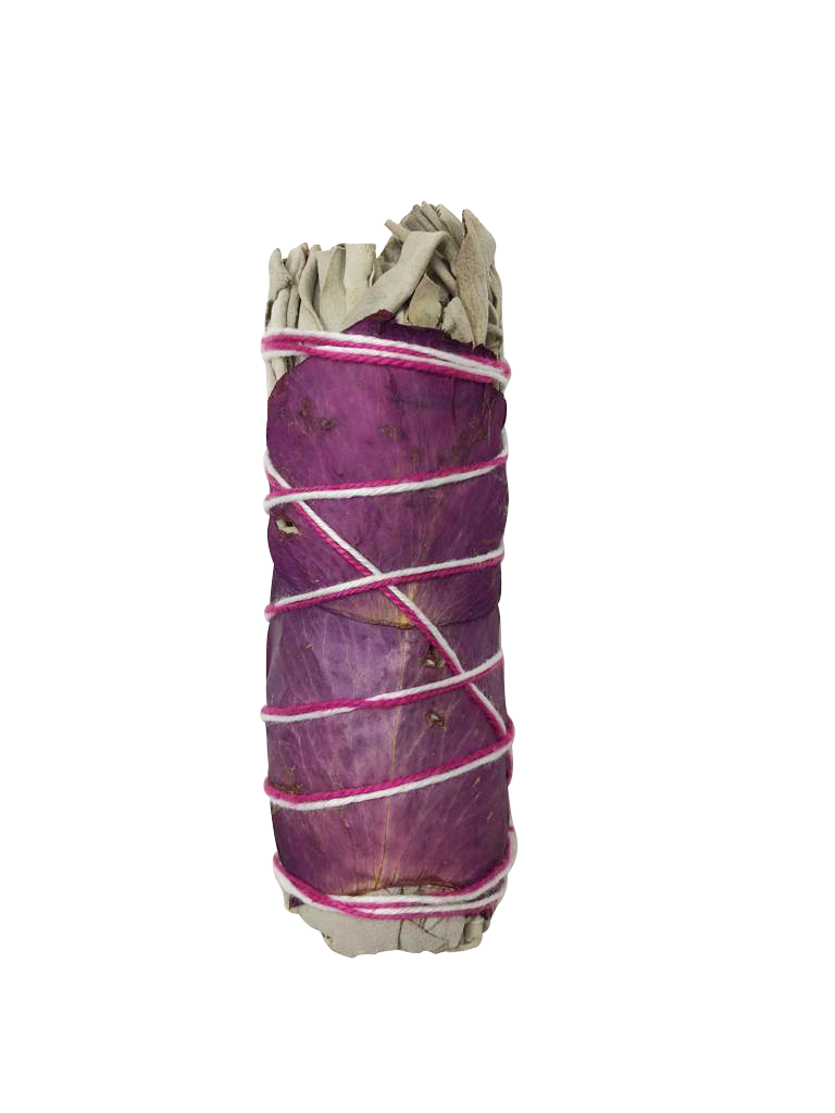 Smudge, White Sage and Purple Rose 3" - 4"