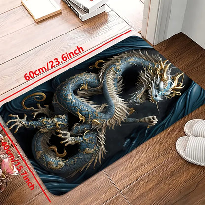 Floor Mat, Fierce Chinese Dragon