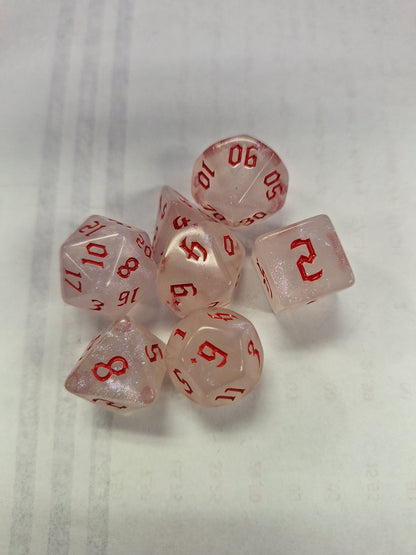 Dice Sets - Pearlescent Colors - full set of 7 dice