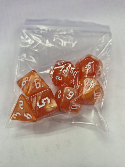 Dice Sets - Pearlescent Colors - full set of 7 dice