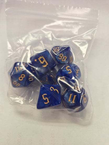 Dice Sets - Pearlescent Colors - full set of 7 dice