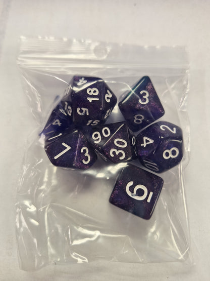 Dice Sets - Pearlescent Colors - full set of 7 dice