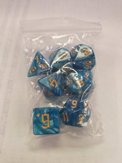 Dice Sets - Pearlescent Colors - full set of 7 dice
