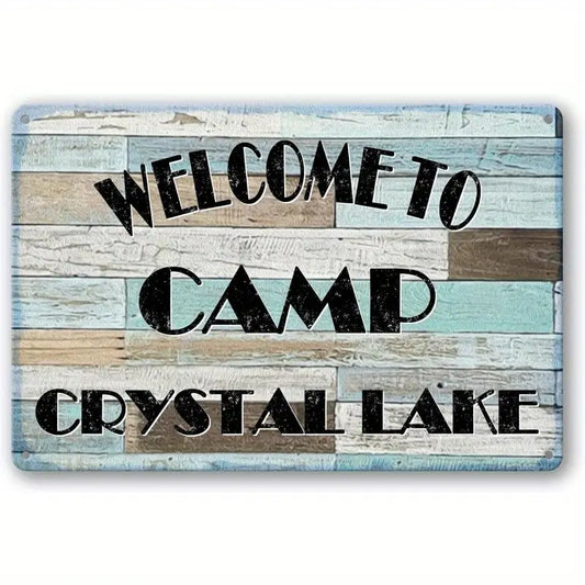Camp Crystal Lake Sign decor 8x12 Inch