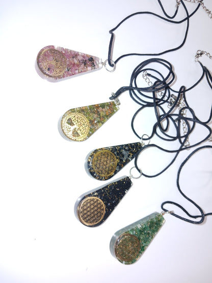 Necklace- Orgonite Teardrop