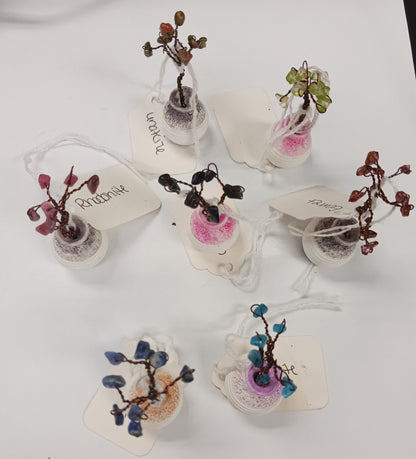 Gemstone Trees - handcrafted Mini Tree in pots