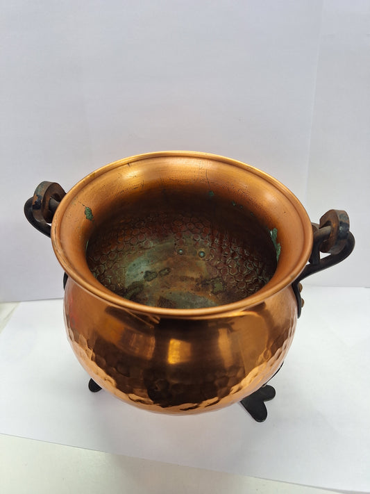 Cauldron, Antique Hammered Copper