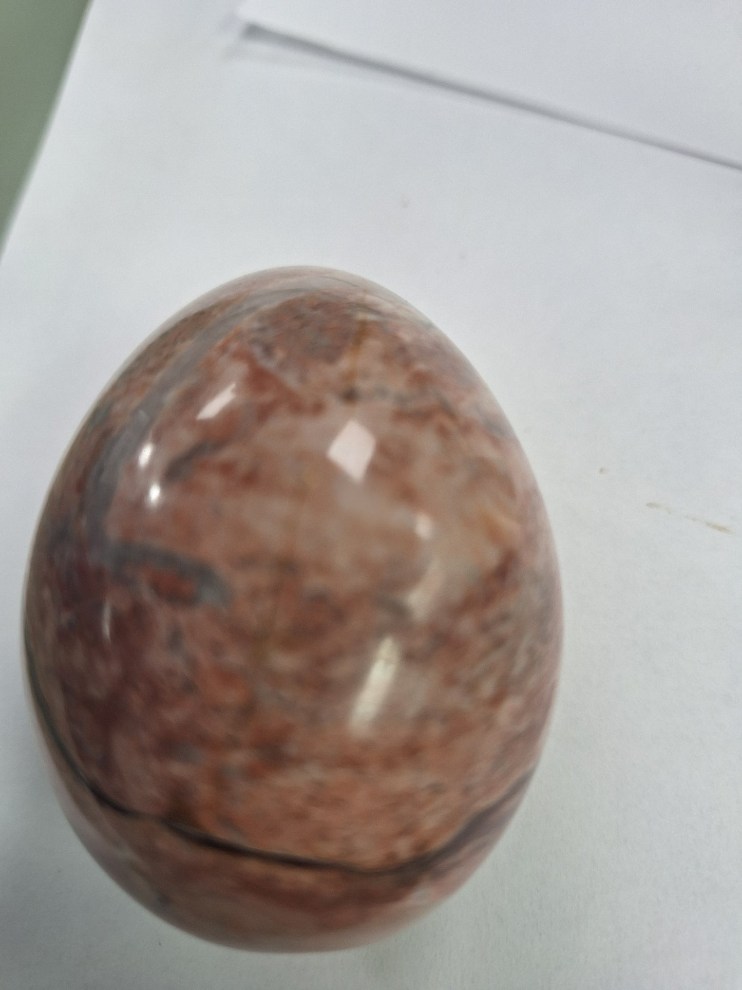 Shaped Gemstone, Red Marble Egg