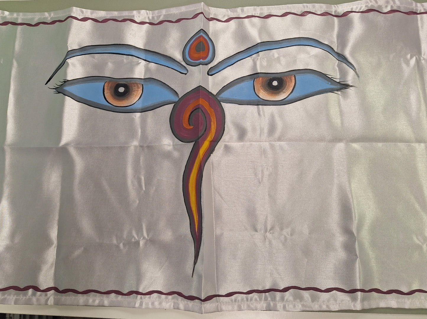 Alter cloth- Painted All Seeing Eyes Of Buddha