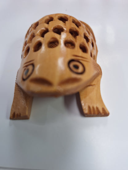 Wooden Frog Undercut Decorative Showpiece Various Sizes