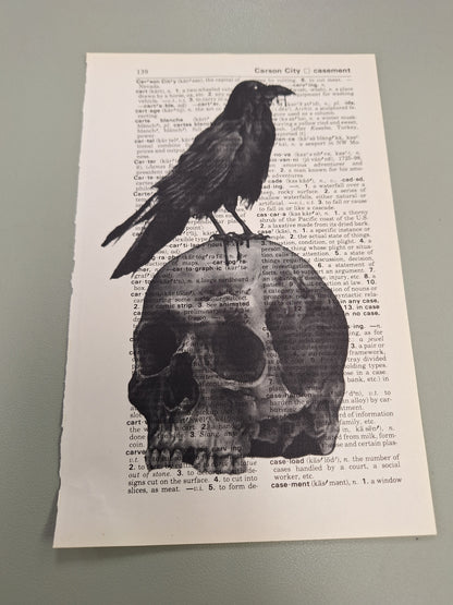 Art Prints on Dictionary Pages: Ravens & Crows