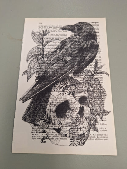 Art Prints on Dictionary Pages: Ravens & Crows