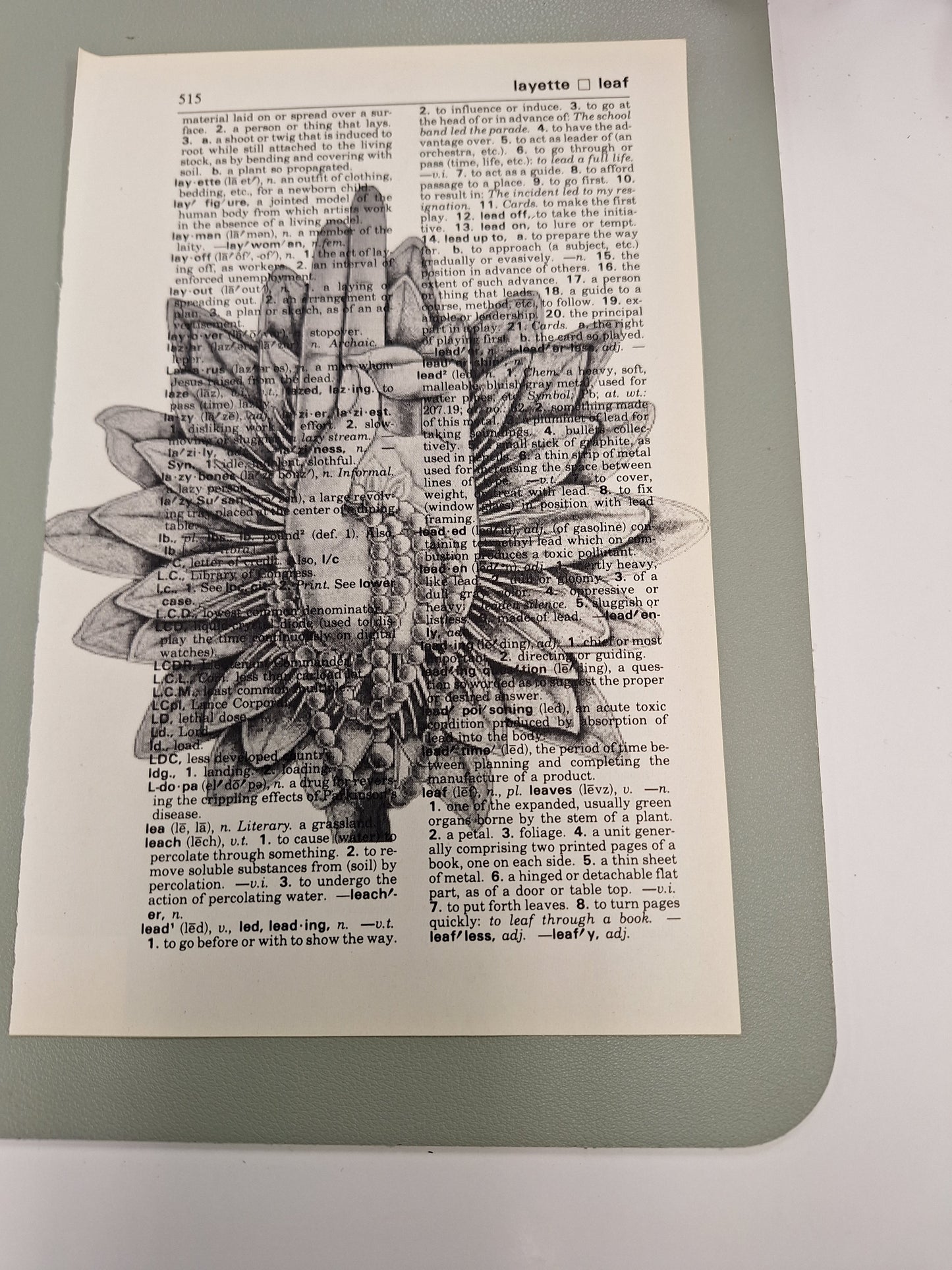 Art Prints on Dictionary Pages: Spiritual, Hands & Mandalas