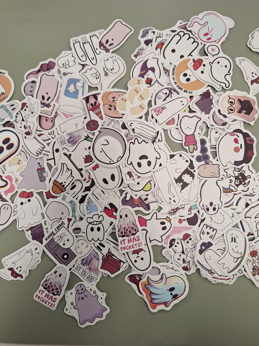 Cute White Ghost Stickers