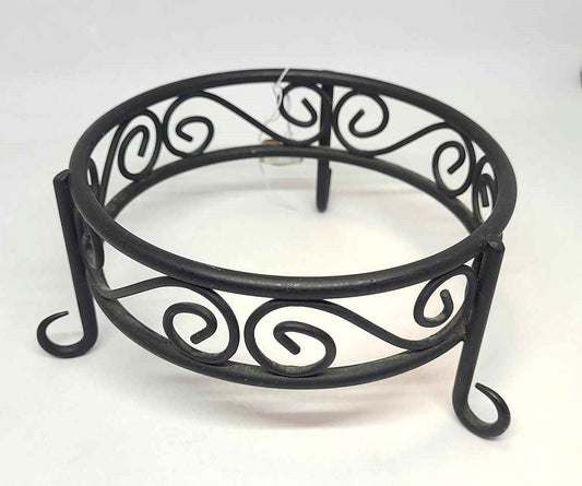 Decorative black Candle Stand, 6 Inch