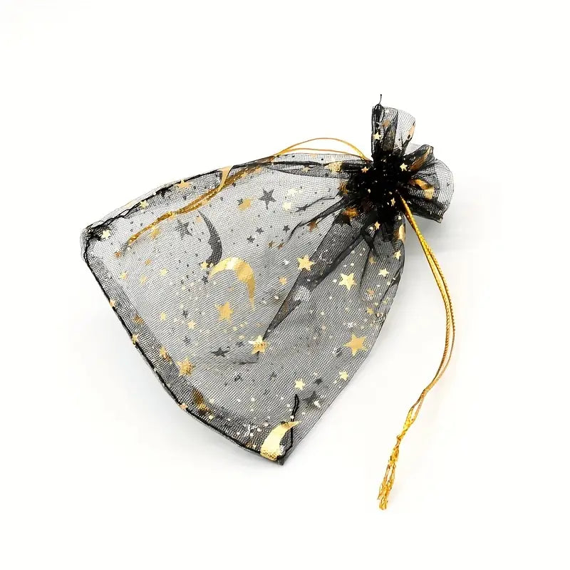 Organza Bag Moons and Stars, 2.5 x3.5"