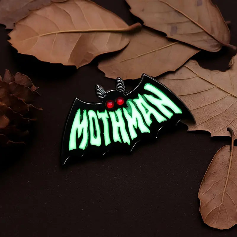 Enamel Pins, Mothman ( Glow-in-the-dark! )