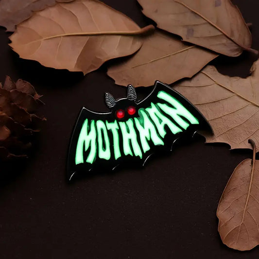 Enamel Pins, Mothman ( Glow-in-the-dark! )