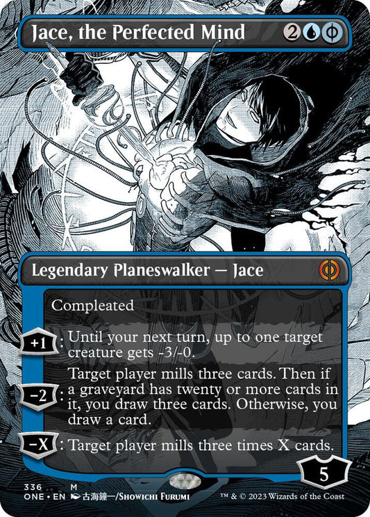 Jace, the Perfected Mind (Borderless) - Phyrexia: All Will Be One (M)