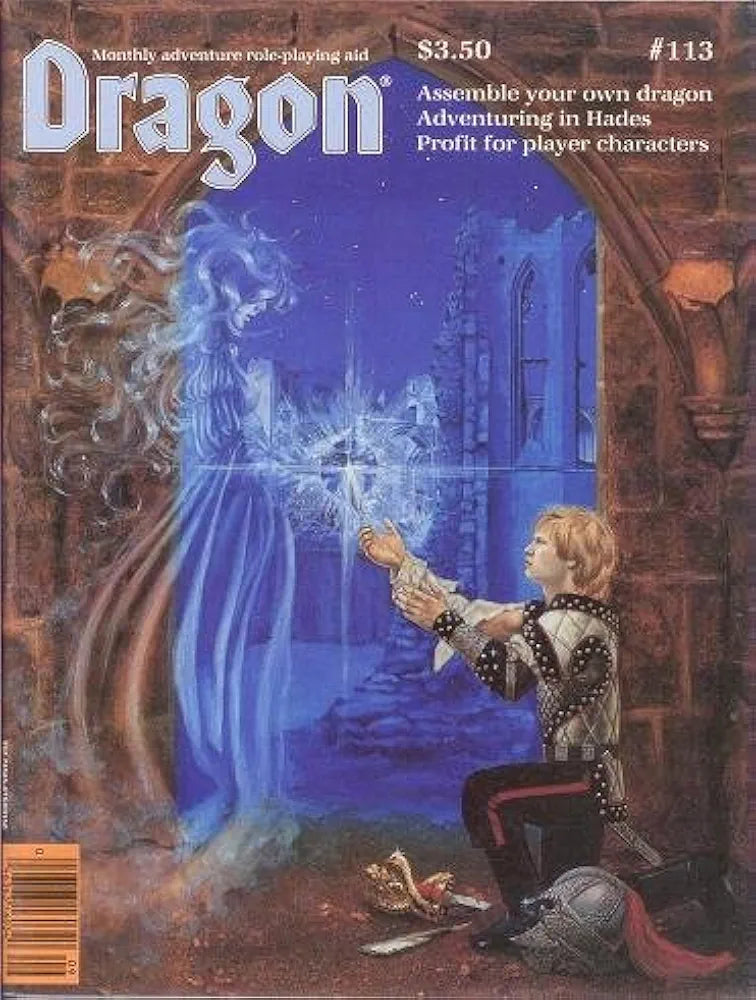 DRAGON #113 (Magazine - September 1986) "Assemble your own Dragon; Adventuring in Hades; Profit for player characters"