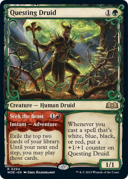 Questing Druid (Showcase) - Wilds of Eldraine (R)