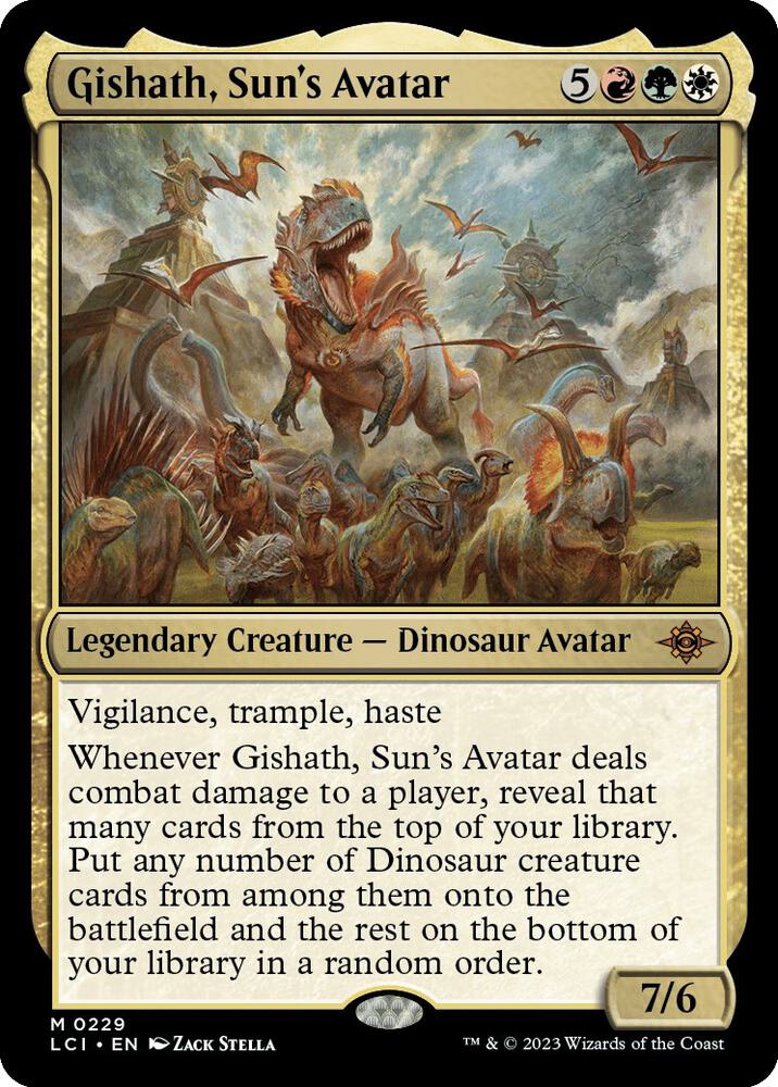 Gishath, Sun's Avatar - The Lost Caverns of Ixalan (M) Foil