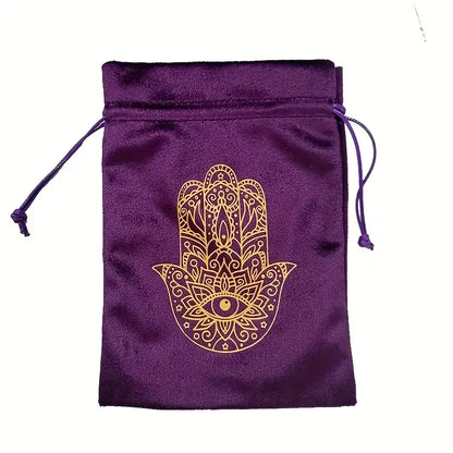 Velvet Tarot Bag- Various Designs, measuring 5" x 7"