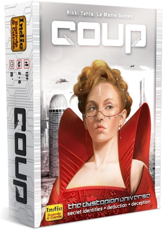 Coup - The Fast, Fun Bluffing Party Game for 2-6 Players.