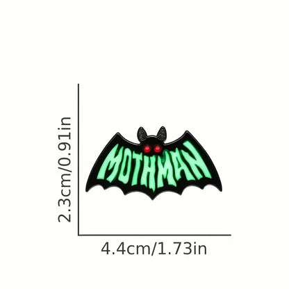 Enamel Pins, Mothman ( Glow-in-the-dark! )