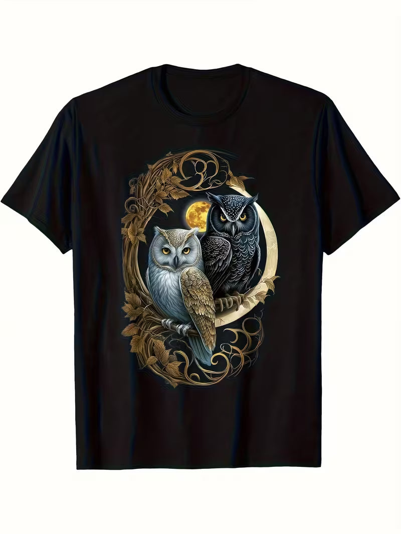 T-Shirt-Moon & Owls