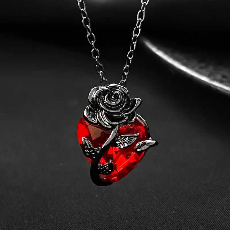 Rose Heart Necklace