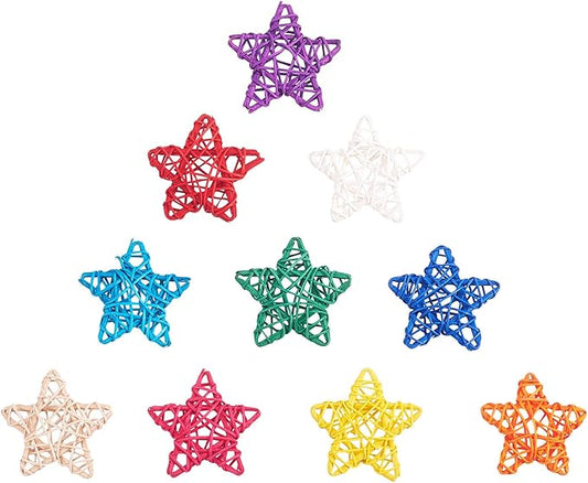 Shaped Wicker Rattan Star Vase Fillers