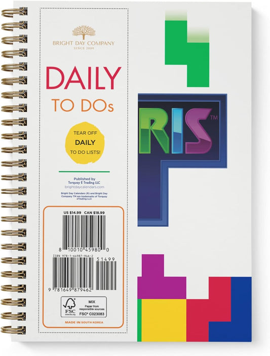 Tetris To Do List Daily Task Checklist Planner Time Management Notebook