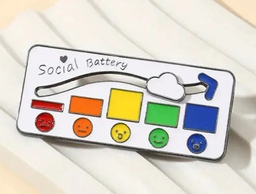 Enameled Pins - Social Battery