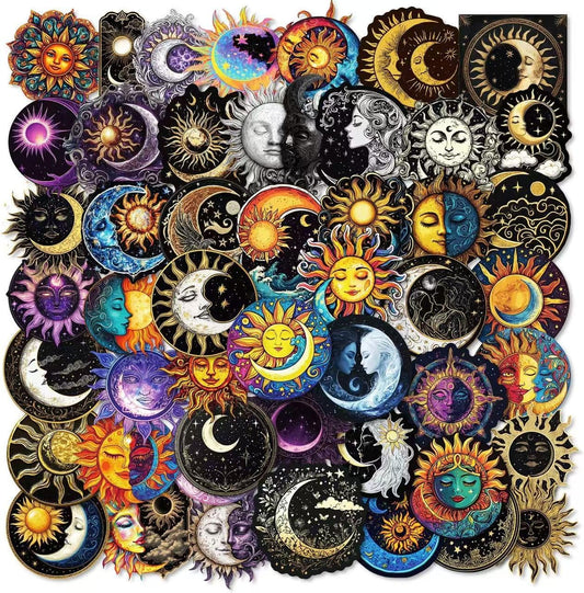 Stickers, Moon and Sun